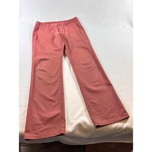 Bonobos Men Chinos Office Pants 32x32 Reddish Pink Clay 100% Cotton Straight Leg